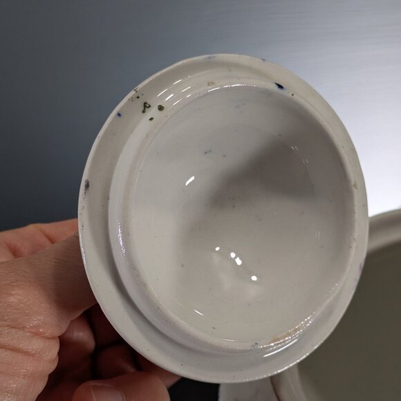 Antique Art Nouveau covered storage jar by Myott Son & Co England Marlboro - Picture 5 of 9